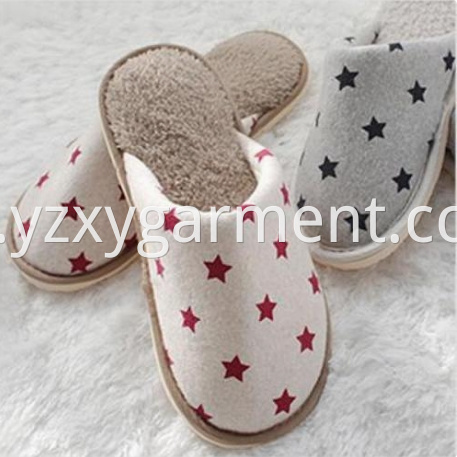 White spotted home warm slippers